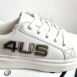 Sneakers 4us paciotti con scritta oro