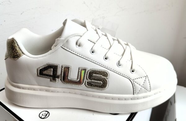 Sneakers 4us paciotti con scritta oro
