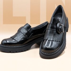 Pitillos mocassino in naplak con fibbia