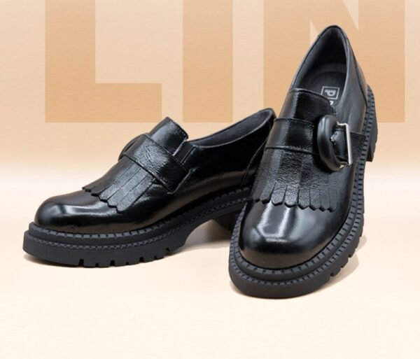 Pitillos mocassino in naplak con fibbia