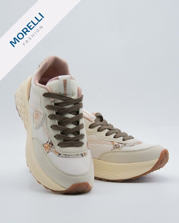 Blauer sneakers tela impermeabile