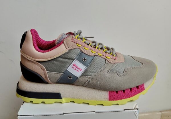 Blauer sneakers camoscio e tela